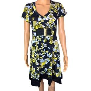 Lucy Paris Floral Belted Fit n' Flare Dress NWT
